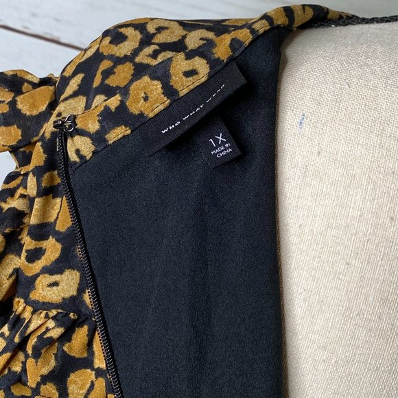 Who What Wear Leopard Dress Plus Sz 1X - Picture 10 of 11